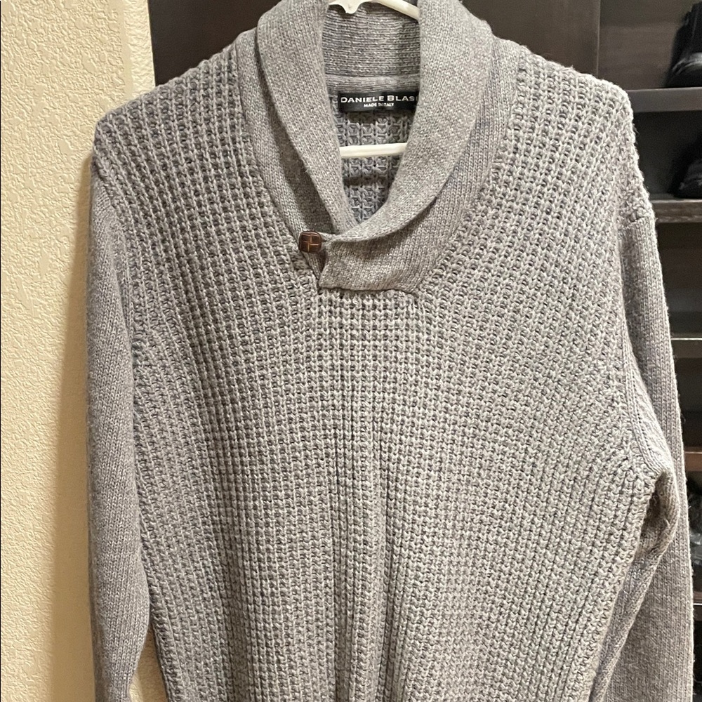 Danielle Black Gray Cowl Neck Sweater